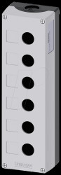 3SU1806-0AA00-0AB1 Enclosure, 22 mm - round, grey, 6 command points
