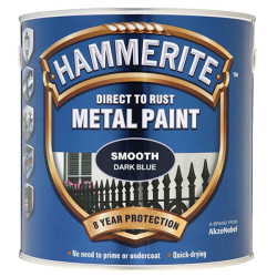 Hammerite 5084845 Direct to Rust Smooth Finish Metal Paint Dark Blue 2.5 Litre