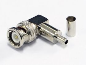 Wtyk BNC RG58 zaciskany kątowy