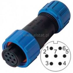Złącze przemysłowe SP1310/S7-6 GN kabel ( 7P 4A )