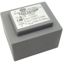 TSZZ2/016M 2x24V-2x0,042A) Transformator