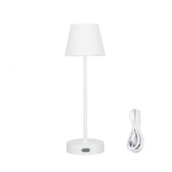 Lampka stołowa NELI 2,7W LED biała, z akumulatorem 2200mAh, IP54, barwa ciepła 200lm, 33cm, EDO777642 EDO
