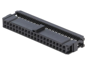 Wtyk IDC żeńskie 40-PIN IDC na taśmę 1,27mm złocony czarny 1658621-9