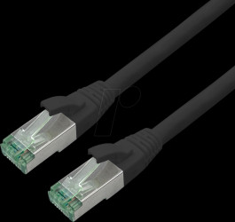 21453254 Patchkabel Cat.6a S/FTP (PiMF), schwarz, 1.5 m