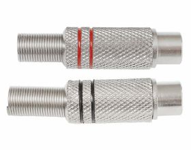 Gniazdo RCA metal grawerowane