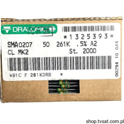 SMA0207-50-261K-0.5% 261K 0.5% 50ppm 0207 Axial AXIAL DRALORIC