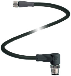 Pepperl+Fuchs 70122191 Złącze konfekcjonowane czujnika/aktuatora V3-GM-BK0,6M-PUR-U-V11-W, piny: 3, 3, 0.6 m, 1 szt.