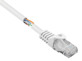 kabel LAN Renkforce RF-5043844, 1 szt., RJ45, CAT 5e, U/UTP, 0.15 m, biały