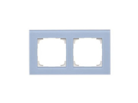 SIMON 55 Ramka 2 podwójna Nature szkło mrożone błękitne TRN2/180 KONTAKT SIMON