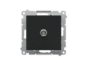 SIMON 55 Gniazdo antenowe typu „F” pojedynczy czarny mat TASF1.01/149 KONTAKT SIMON