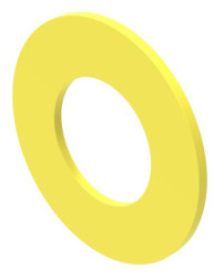 Emergency-stop legend yellow D45 without