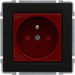 KOS 66 Gniazdo typu DATA czerwone z uziemieniem i kluczem uprawniającym bez ramki 2P+Z 16A 250V IP40 660943
