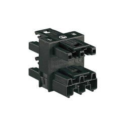 WAGO 770-607 Mains Distributor 2&#x2B;PE Pins Black 1 piece(s)