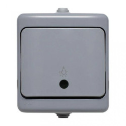 BRYZA Przycisk światło IP54 - podświetlany 10AX 250V 190003