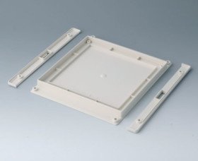 Base plate, with locking bars, ABS, white, B4146257