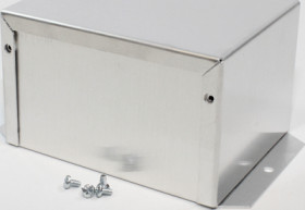 Aluminum enclosure, (L x W x H) 127 x 102 x 76 mm, natural, IP32, 1411FBLU