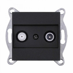 Gniazdo TV-SAT końcowe Czarny Metalik 264/14E EXEN