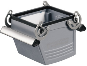 Grommet housing, size B32, die-cast aluminum, M40, straight, cross bow locking, IP65, 1902730000