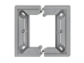 DECO / MINI Puszka natynkowa 1 pojedyncza składana DECO i MINI srebrny metalik 7DPU-1 KARLIK