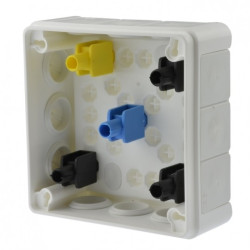 Puszka instalacyjna natynkowa 98x98x42mm hermetyczna IP55 ze złączami biała ViPlast