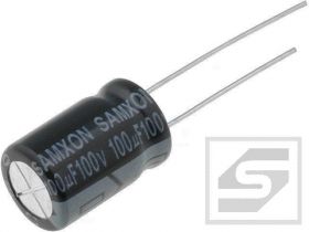 Kondensator elek. 100uF/100V;105C; KM;10x16mm;SAMXON;2000h;THT;(37)