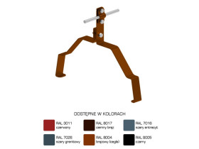 Uchwyt gąsiorowy "WZÓR 37" Z-śruba H=10 cm /LA/ AN-152M/LA/ D463232 AN-KOM
