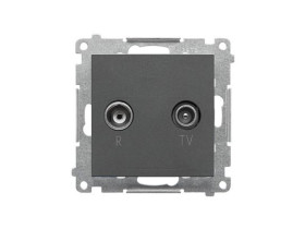 SIMON 55 Gniazdo antenowe R-TV końcowe separowane grafitowy mat TAK.01/116 KONTAKT SIMON
