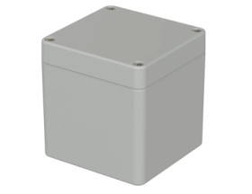 PC enclosure, (L x W x H) 82 x 80 x 85 mm, light gray (RAL 7035), IP66, 02225094