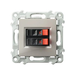 SZAFIR Gniazdo głośnikowe podwójne kaszmirowy beż GG-2Z/m/83