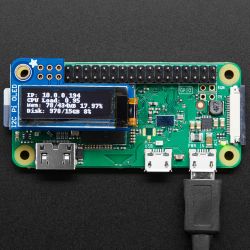 Adafruit PiOLED - 128x32 Monochrome OLED Add-on for Raspberry Pi