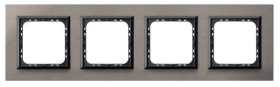 IMPRESJA Ramka poczwórna szczotkowana satyna R-4YAC/63/25
