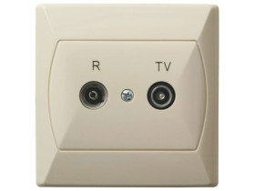 AKCENT Gniazdo antenowe RTV końcowe GAR 2 5-3 dB beżowy GPA-AK/01 OSPEL