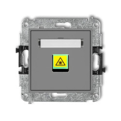 MINI Mechanizm gniazda światłowodowego/optycznego pojedynczego szary mat 27MGOP-1