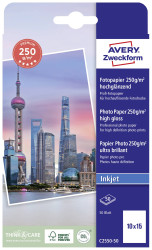 Avery-Zweckform Premium Photo Paper Inkjet C2550-50 Papier fotograficzny 10 x 15 cm 250 g/m² 50 ark. wysoki połysk