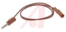 Przewód z zaciskiem krokodylkowym BU-2031-A-24-2, PVC, 10A, 300V, kolor: Czerwony, dł. 600mm, Mueller Electric