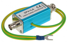 Ogranicznik przepięć 1-kanałowy systemu CCTV AHD, HD-CVI, HD-TVI, CVBS, PAL max. 5kA OPV-1LA