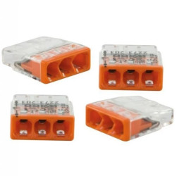 Szybkozłączka, 3-krotna, max. 2,5mm2, pomarańczowy / 76002 /5szt./