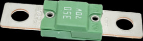 Automotive flat fuse, 350 A, 70 V, dark green, (L x W x H) 68 x 10.5 x 19 mm, MGHV350