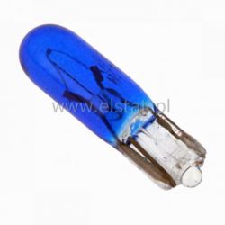 Żarówka samoch. 12V/1,2W całoszklana niebieska T5