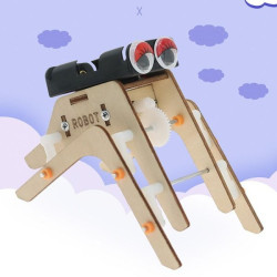 Octopus Robot - Bionic Spider with Motor - Wooden DIY Educational Toy for Children