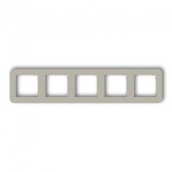 MINI Ramka uniwersalna pięciokrotna zaokrąglona z tworzywa taupe 60MRTZ-5