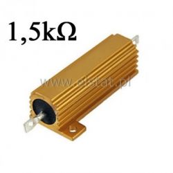 Rezystor drutowy 1,5 kOhm 50W z radiatorem