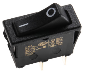 Przełącznik kołyskowy Wł.-wył. Nie 20 A SPST Czarny Molveno