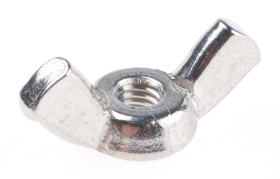 Nakrętka motylkowa gwint M4 A2 304 długość skrzydła 18mm Stal nierdzewna RS PRO