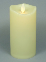 Znicz świeczka LED 150mm efekt wosku kremowy (Timer 8h)