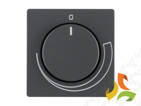 BERKER Q.1/Q.3/Q.7 Płytka czołowa z pokrętłem do regulatora obrotów antracyt aksamit lakierowany 11376076 HAGER