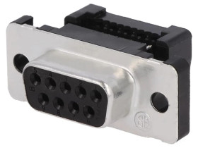D-Sub 9-pin wtyk żeńskie na taśmę IDC rozmiar 1 (DE) 1658612-4