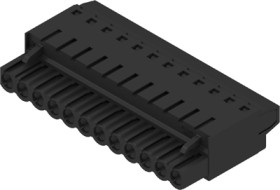 Socket header, 12 pole, pitch 5.08 mm, straight, black, 1500510000