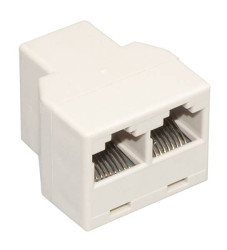ROZGAŁĘŹNIK RJ45 8P8C GNIAZDO / 2 x GNIAZDO ETHERNET
