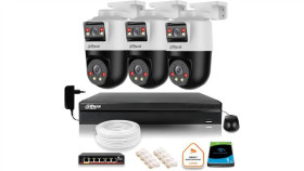 Zestaw Monitoringu Ip 3X Kamera Obrotowa 2Mpx/2Mpx Sdt2a200-2F-Nb-A-Pv +...